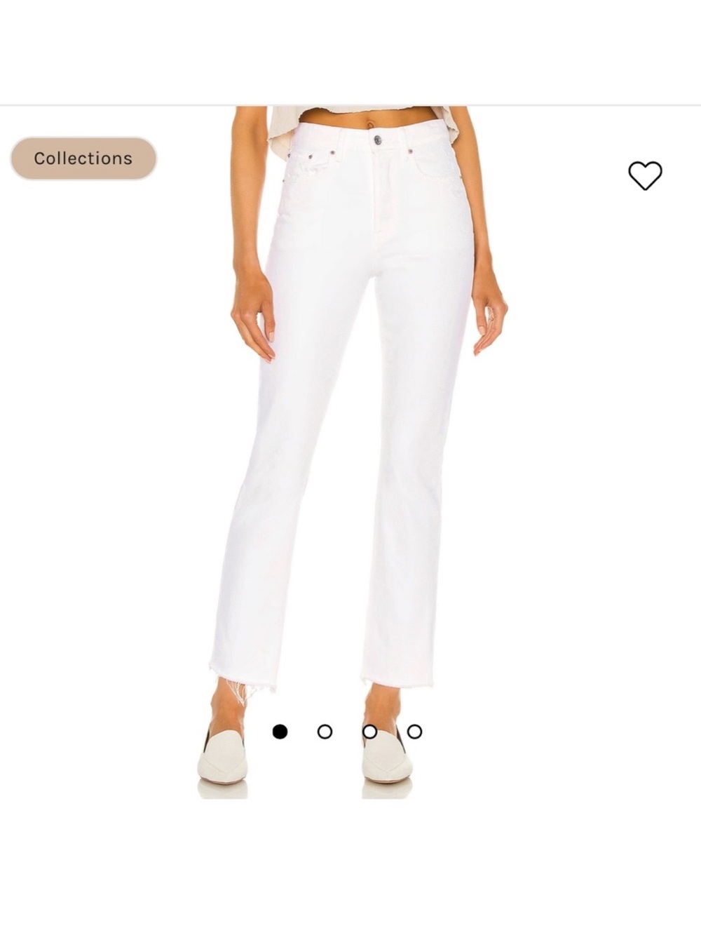 GRLFRND Karolina White Straight Leg Jeans Size 30 New